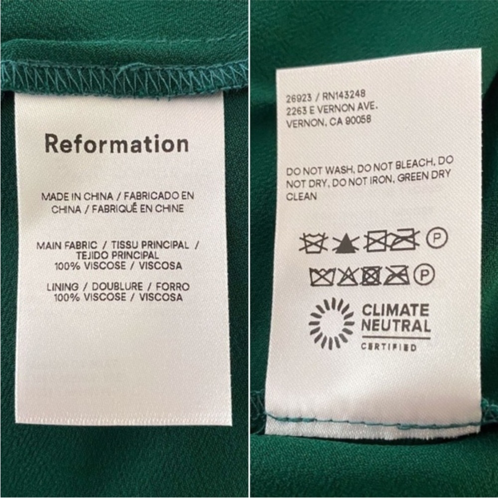 NEW Reformation Twilight Dress Emerald 20 Plus Size - Picture 13 of 17